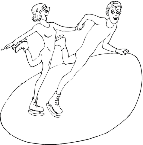 Pair Skating Coloring Page